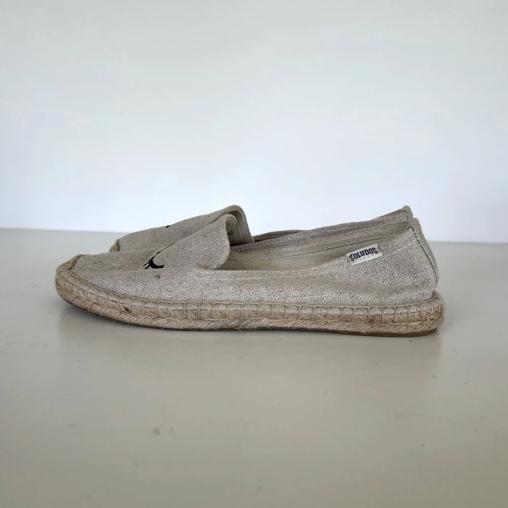 Soludos x Jason Polan Wink Embroidered Smoking Slipper Espadrille, 6